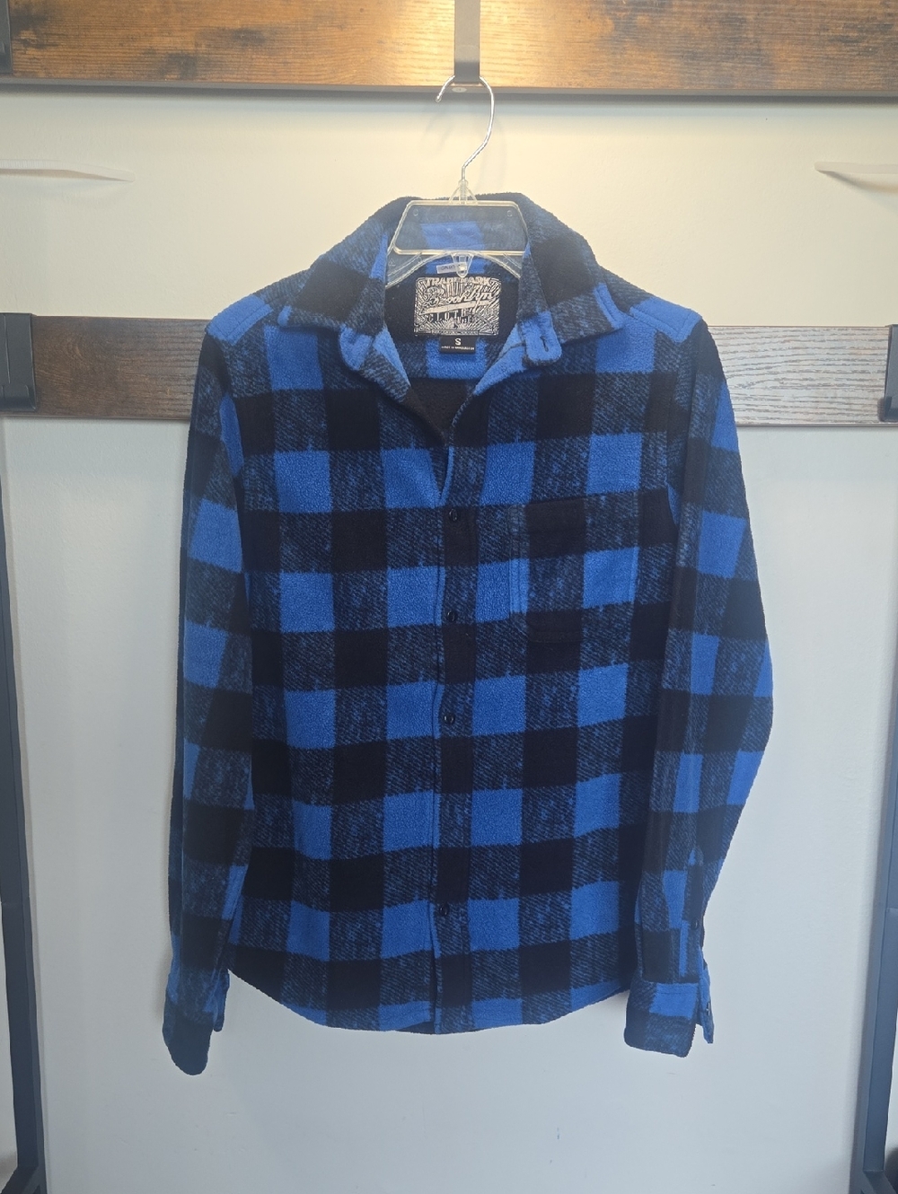 Brooklyn Cloth Blue and Black Plaid Button-Down Shirt
